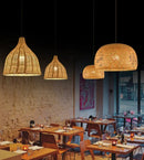 DecorBites™ Hand-Woven Bamboo Pendant Light Chandelier