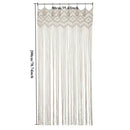 Boho cream macrame door curtain wall hanging for living room