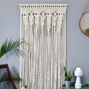 Boho cream macrame door curtain wall hanging for living room
