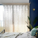 Boho cream macrame door curtain wall hanging for living room