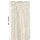 Boho cream macrame door curtain wall hanging for living room