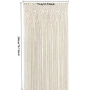 Boho cream macrame door curtain wall hanging for living room