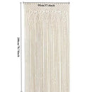Boho cream macrame door curtain wall hanging for living room