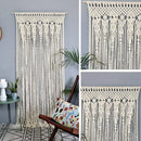 Boho cream macrame door curtain wall hanging for living room