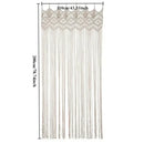 Boho cream macrame door curtain wall hanging for living room