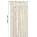 Boho cream macrame door curtain wall hanging for living room