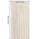 Boho cream macrame door curtain wall hanging for living room