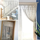 Boho cream macrame door curtain wall hanging for living room