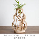 DecorBites™ Handcrafted Wooden Vase for Creative Home Decor