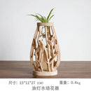 DecorBites™ Handcrafted Wooden Vase for Creative Home Decor