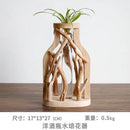DecorBites™ Handcrafted Wooden Vase for Creative Home Decor