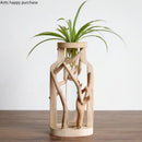 DecorBites™ Handcrafted Wooden Vase for Creative Home Decor