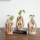 DecorBites™ Handcrafted Wooden Vase for Creative Home Decor