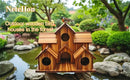DecorBites™ Handmade 6-Hole Hanging Bird House