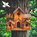 DecorBites™ Handmade 6-Hole Hanging Bird House