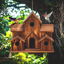 DecorBites™ Handmade 6-Hole Hanging Bird House