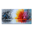 DecorBites™ Handmade Abstract City Oil Painting, Modern Wall Art