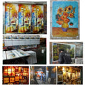 DecorBites™ Handmade Abstract City Oil Painting, Modern Wall Art