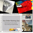 DecorBites™ Handmade Abstract City Oil Painting, Modern Wall Art