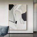Handmade abstract oil painting blue & gold wall art living room