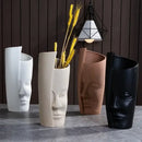 DecorBites™ Handmade Ceramic Face Vase for Home Decor