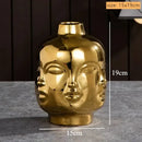 DecorBites™ Handmade Ceramic Face Vase for Home Decor