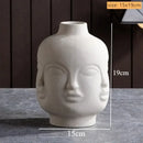 DecorBites™ Handmade Ceramic Face Vase for Home Decor