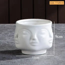 DecorBites™ Handmade Ceramic Face Vase for Home Decor
