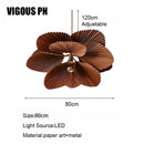 Decorbites handmade floral chandelier brown wooden dining room light
