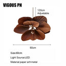 Decorbites handmade floral chandelier brown wooden dining room light