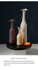 DecorBites™ Handmade Nordic Ceramic Flower Vase for Luxury Home