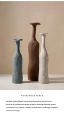 DecorBites™ Handmade Nordic Ceramic Flower Vase for Luxury Home