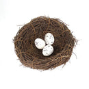 DecorBites™ Handmade Round Rattan Bird Nest Decoration