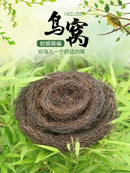 DecorBites™ Handmade Round Rattan Bird Nest Decoration