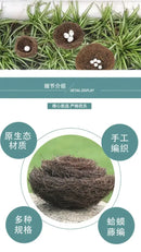 DecorBites™ Handmade Round Rattan Bird Nest Decoration
