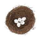 DecorBites™ Handmade Round Rattan Bird Nest Decoration