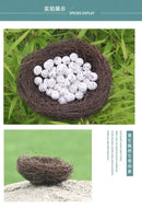 DecorBites™ Handmade Round Rattan Bird Nest Decoration