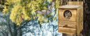 DecorBites™ Handmade Wooden Screech Owl House - Outdoor Nesting Box