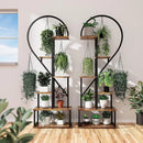 DecorBites™ Heart-Shaped Plant Stand with Hooks for 20 Pots