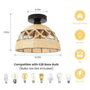 DecorBites™ Hemp Rope Ceiling Light for Home Decor