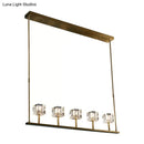 DecorBites™ Ice Cube Crystal Pendant Light - Minimalist Gold Dining Room Island Lamp (5/10 Heads)