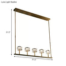 DecorBites™ Ice Cube Crystal Pendant Light - Minimalist Gold Dining Room Island Lamp (5/10 Heads)