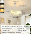 Decorbites iced crystal chandeliers cloud led living room light