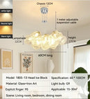 Decorbites iced crystal chandeliers cloud led living room light