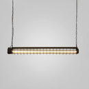 DecorBites™ Industrial Black Cage Island Pendant - Tubular Design for Dining Room Ceiling