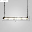 DecorBites™ Industrial Black Cage Island Pendant - Tubular Design for Dining Room Ceiling