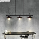 DecorBites™ Industrial Black Finish Flared Hanging Lamp with 3 Lights - Perfect for Restaurants!