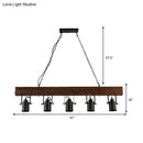 DecorBites™ Industrial Black Metal Island Light Fixture - 5-Light Kitchen Hanging Lamp