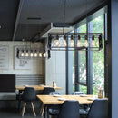 Decorbites industrial chandelier black lattice dining room pendant light