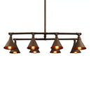 DecorBites™ Industrial Conical Iron Pendant Light with 8 Bulbs for Wine Bar - Black/Rust